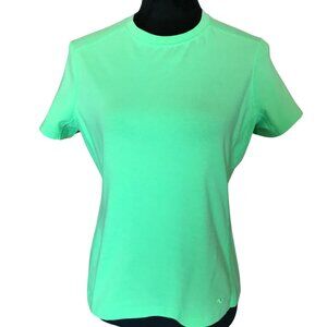 Athletic Works Short-Sleeved Workout Shirt Tapered Activewear Lime Size XL 16-18
